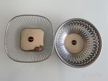Due cestini in acciaio marca Alessi