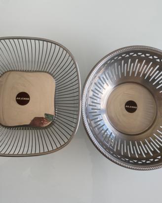 Due cestini in acciaio marca Alessi