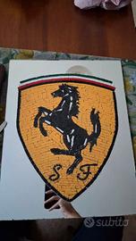 Mosaico Fatto a Mano Ferrari Cavallino Rampante su