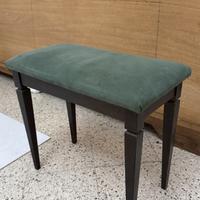 Panca / sgabello imbottito in velluto verde