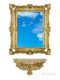 Consolle + specchio stile barocco 55X45 cm