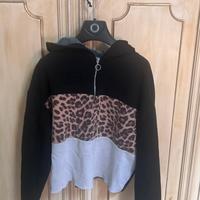 Felpa cropped con zip Candy