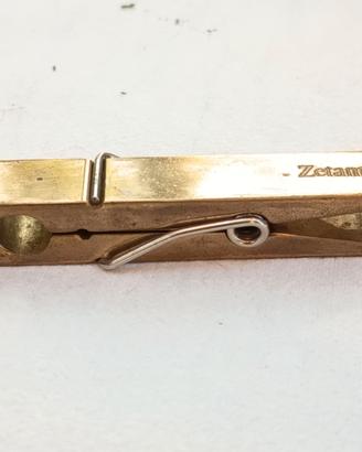 Fermacarte vintage Molletta Gigante in Ottone