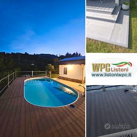 Listoni WPC pavimento effetto legno composito doga