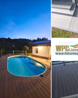 Listoni WPC pavimento effetto legno composito doga