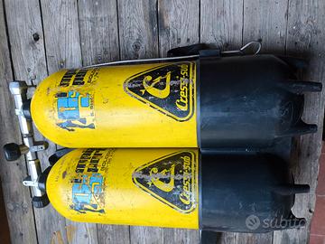 bibo Cressi Sub bombole doppie 10+10 litri schiena