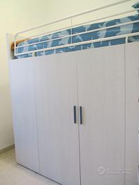 CASTELLO  "TANA DEL LUPO" armadio con letto sopra