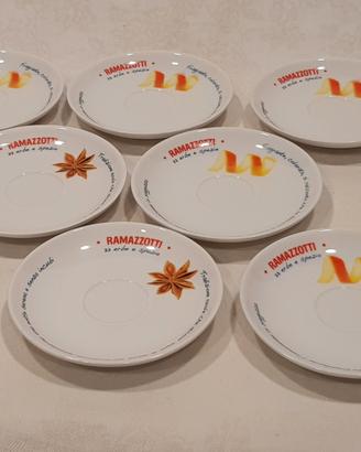 Ramazzotti, piattini da amaro, N°7 da collezione