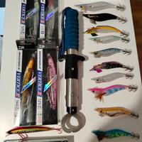 Lotto Daiwa eging e spinning nuovo 