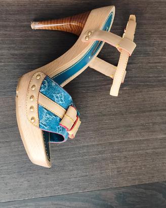 sandalo Louis Vuitton con plateau come nuovi 