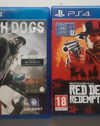 red dead redemption 2 + watchdogs PS4