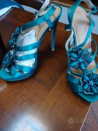 sandali tacco 12 in raso