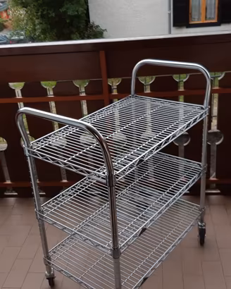 Carrello in inox metro