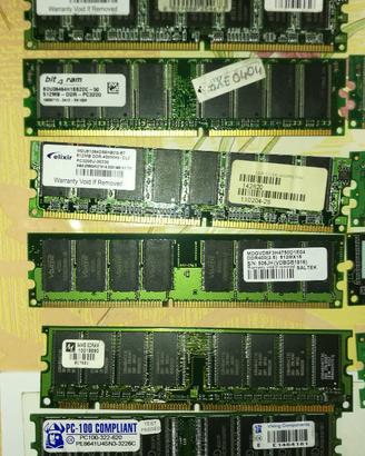 Memorie SDRAMM DDR400 PC100 Computer datati
