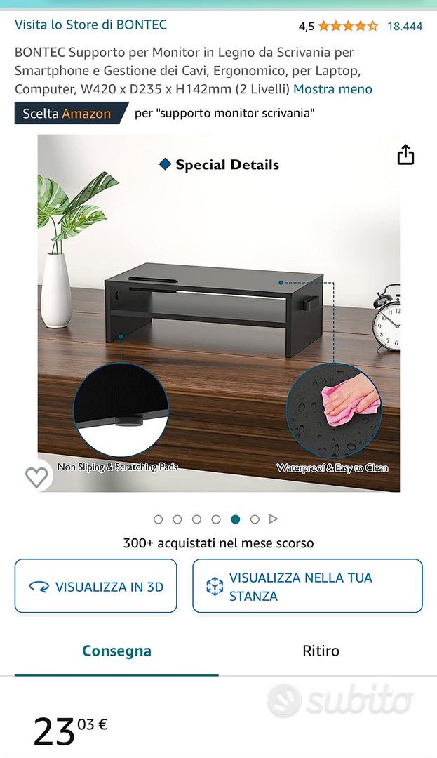 Supporto in legno per pc/monitor - Arredamento e Casalinghi In vendita a  Milano