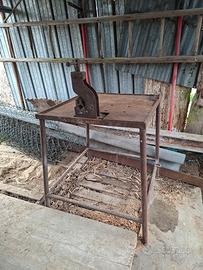 morsa da banco + banco in ferro