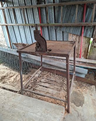 morsa da banco + banco in ferro