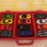 Modellini auto Burago in valigetta