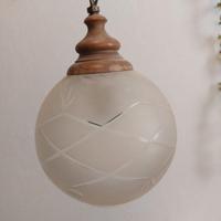 Lampadario vetro decorato