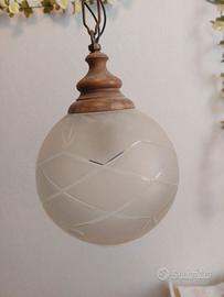 Lampadario vetro decorato