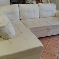 Divano letto con penisola a dx contenitore