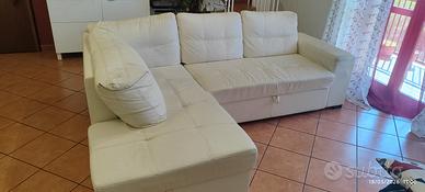 Divano letto con penisola a dx contenitore