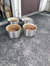 vasi acciaio e resina