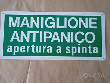 Cartello di sicurezza Maniglione antipanico