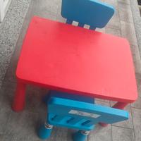 TAVOLO E SEDIE PER BAMBINI IKEA MAMMUT 