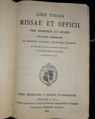 Liber Usualis Missae et Officii