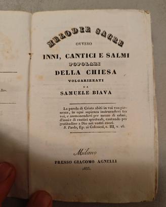 Melodie Sacre Samuele Biava 1835 Milano Agnelli
