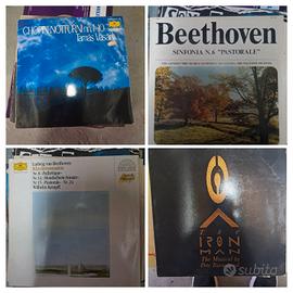 lotto 8 dischi vinile 33 giri più giradischi