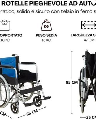 Sedia a Rotelle Pieghevole Ortopedica