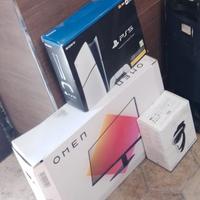 Play 5 slim - cuffie sony - schermo gaming omega