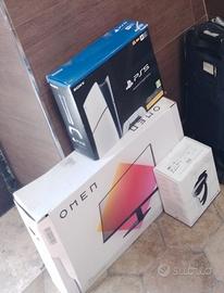 Play 5 slim - cuffie sony - schermo gaming omega