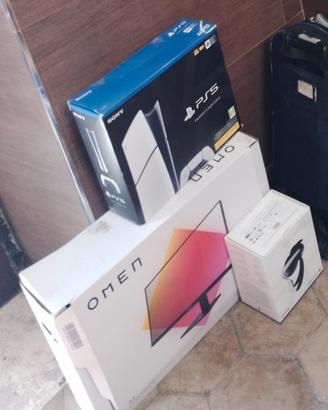 Play 5 slim - cuffie sony - schermo gaming omega