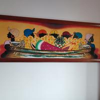 Quadro etnico dipinto a mano 