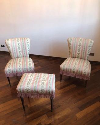 poltroncine e pouf per toilette anno 50-60