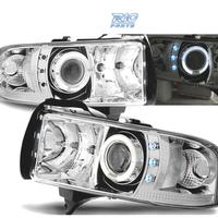 FARI PER DODGE RAM 94-01 LED OCCHI ANGEL CROMATO