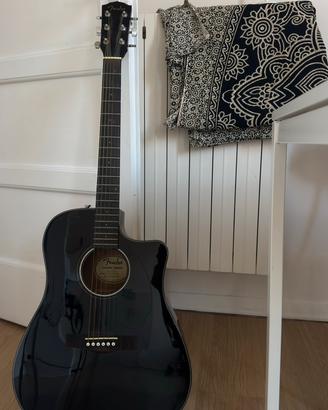 Chitarra acustica Fender CD-60SCE/BLK nera
