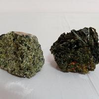 Minerale  peridoto e tormalina verde