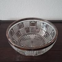Centrotavola cristallo, Art Decò, placcato argento