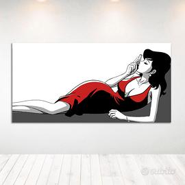 Quadro Margot Dipinto a Mano su Tela Pop Art