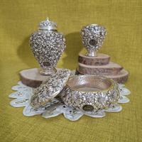 set portagioie laminato arg.925 margherite 