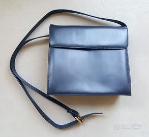 Borsa in pelle Enzo Moreno, blu scuro