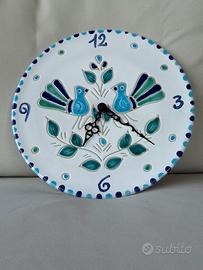 Orologio da parete in ceramica artigianato sardo
