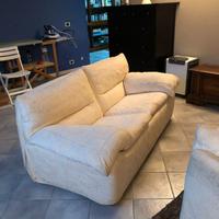 Coppia di divani con pouf (marca Brunati)