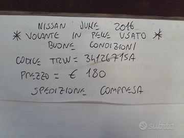 Volante in pelle nissan juke 2016