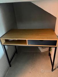 Scrivania Stile Industriale 95x48 con Cassetto