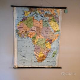 carta geografica vintage Africa 